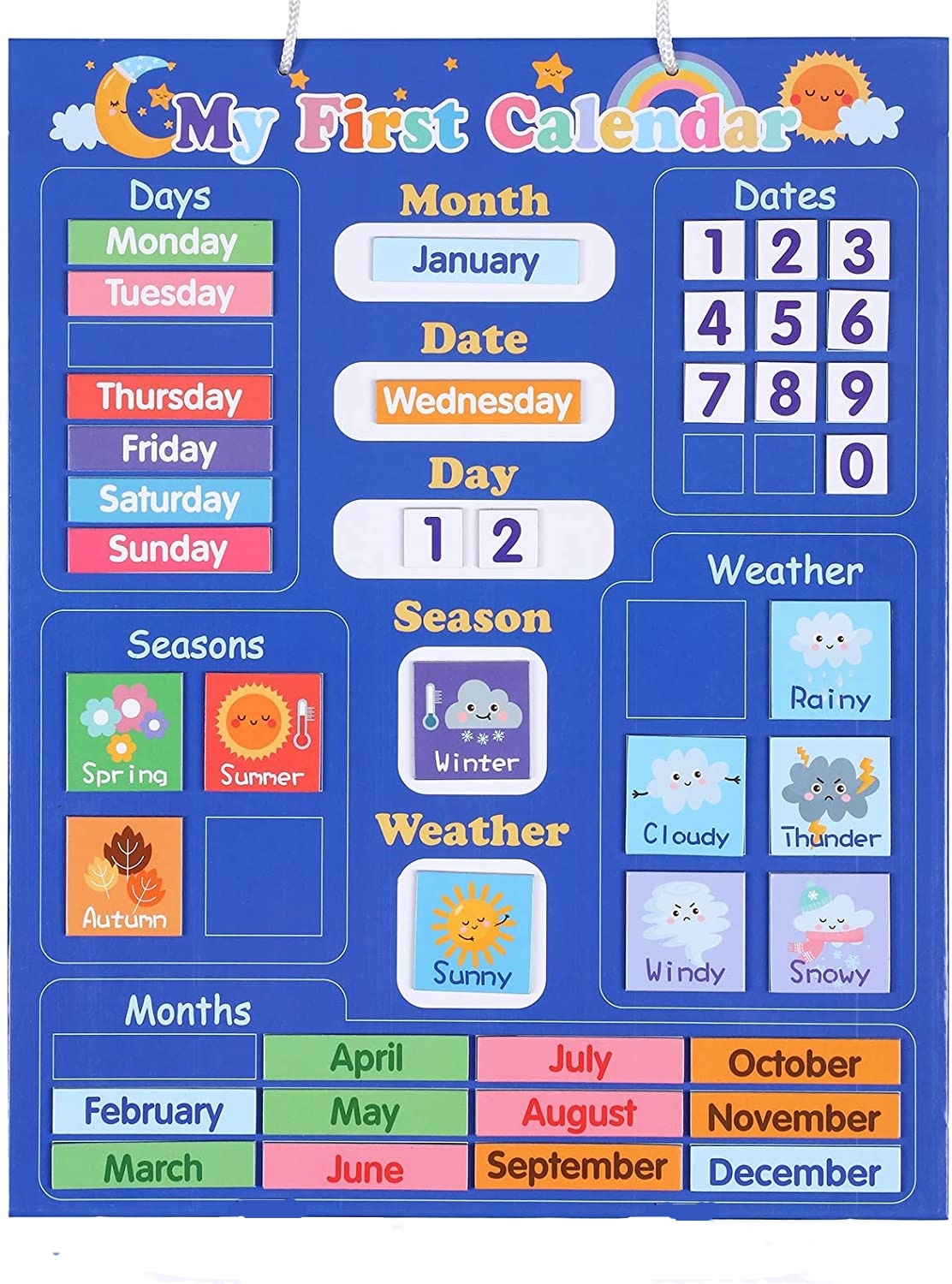 Preschool Magnetic Calendar for Kids