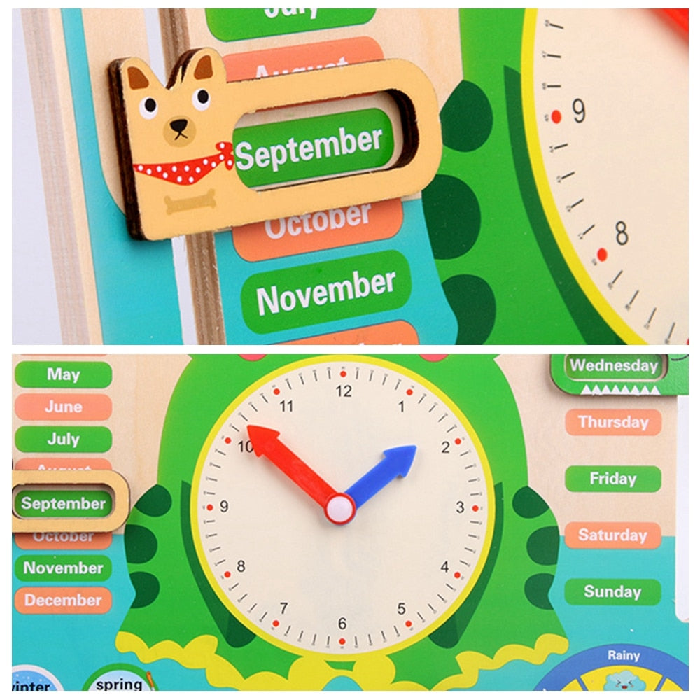 Frog Clock Weather Season Calendar